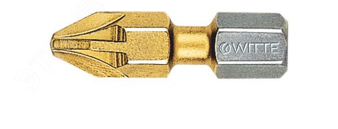 Изображение товара Бита WITTE BITFLEX TIN PZ крестовая 25мм 1/4'' профессиональный инструмент