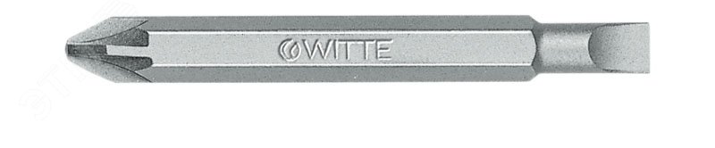 Изображение товара Двухсторонняя промышленная бита WITTE PZ1/щлиц SL 60 мм 1/4''