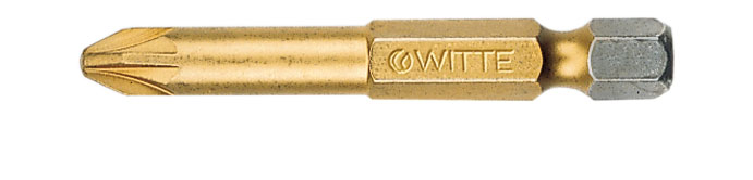 Бита PZ3x50 мм 1/4'' E6.3 Industrial TiN покр. нитрид титана