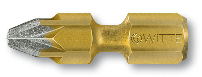 Бита PZ2X25 мм 1/4'' BITFLEX Diamond алмазное напыление