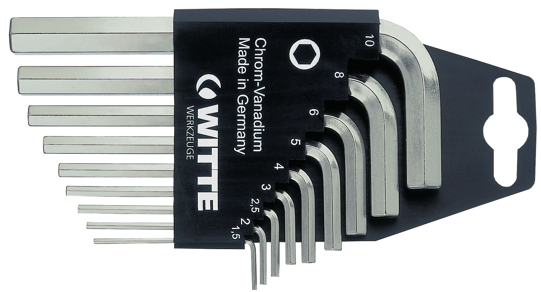 Набор шестигранных ключей 9 шт (1.5 - 10 мм)