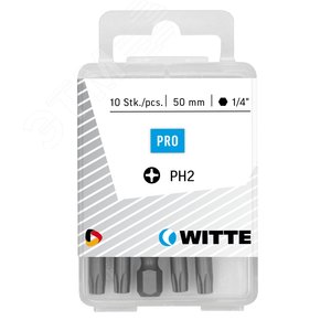 Изображение товара Бита PH3x50 мм 1/4'' E6.3 Industrial пластик.уп. 10 шт. (упак)