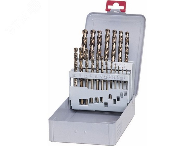 Изображение товара Набор сверл по металлу кобальтовое 1-13 мм 25 шт высокое качество