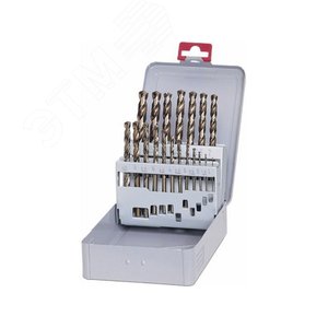 Изображение товара Набор сверл по металлу кобальтовое, 1-13 мм 25 штук (шт)