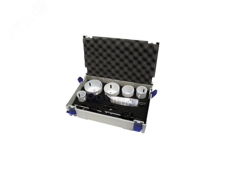 Изображение товара Набор коронок для сверления диаметров 19-68 мм с хвостовиком и выталкивающей пружиной