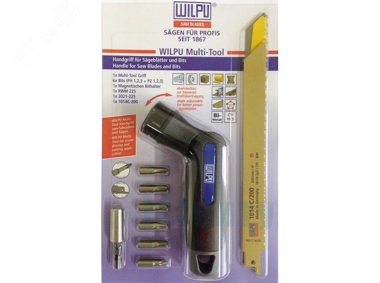 Изображение товара Набор на блистере WILPU 5060500000 с ручкой и битами для работы