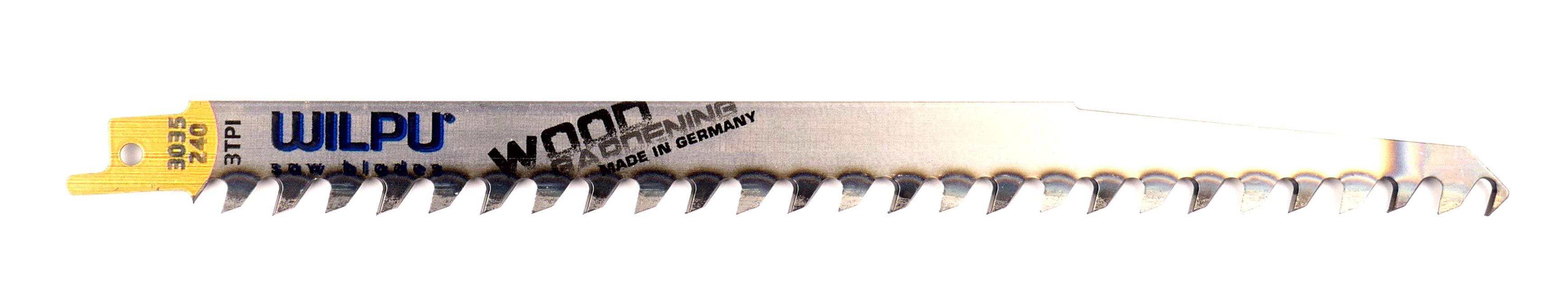 Полотно сабельное 3035/240x5 шт/уп по влажному дереву, крупный зуб, быстрый рез