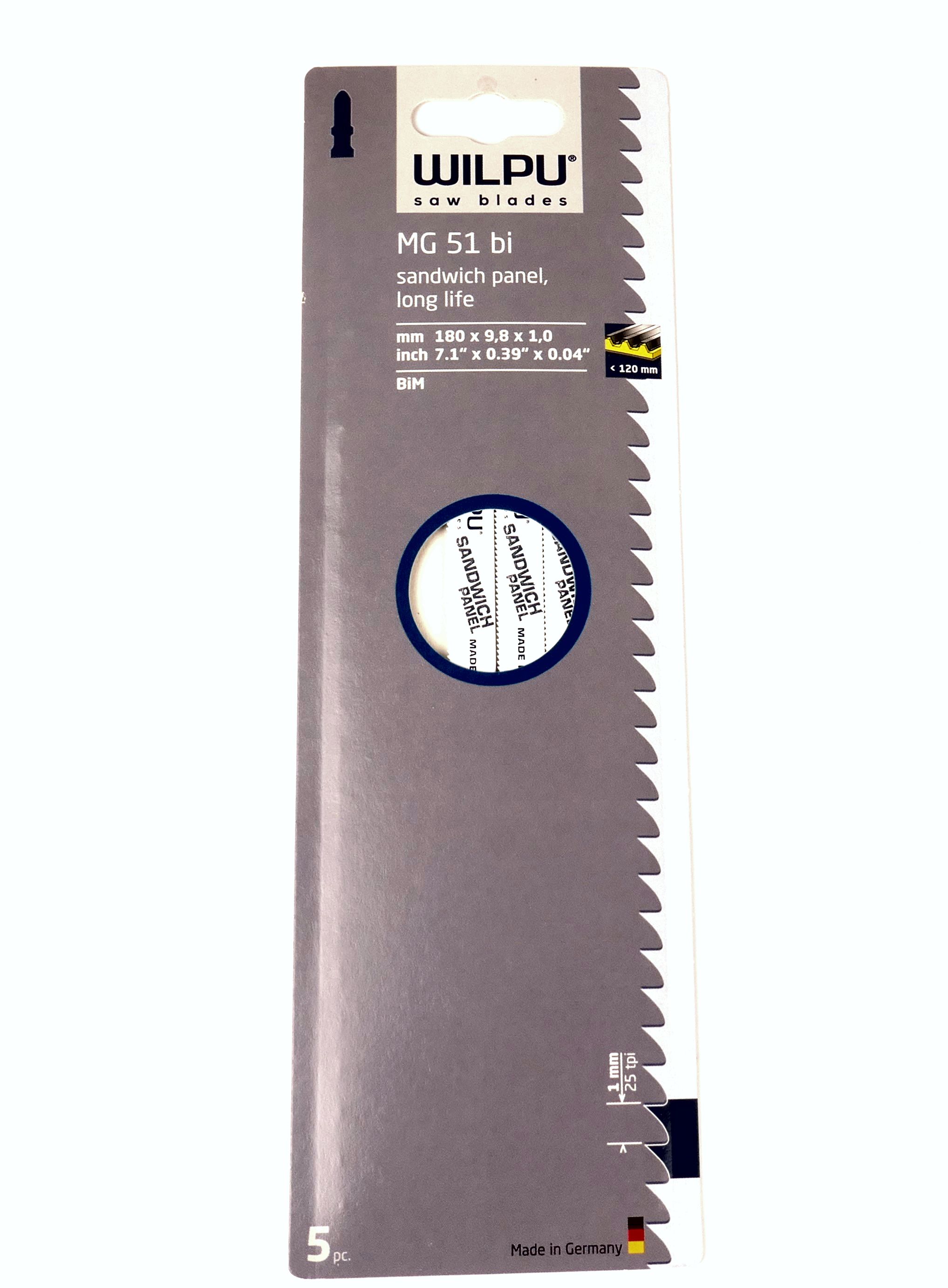 Пилка для лобзика MG 51 bi х5шт/уп для материалов типа ''сэндвич'' до 120мм