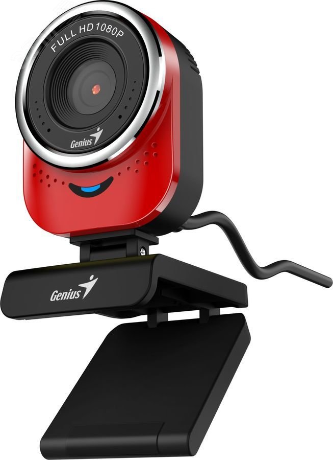 Веб-камера QCam 6000 1920x1080, микрофон, 360град,USB2.0, красный 32200002408 Genius - превью 5