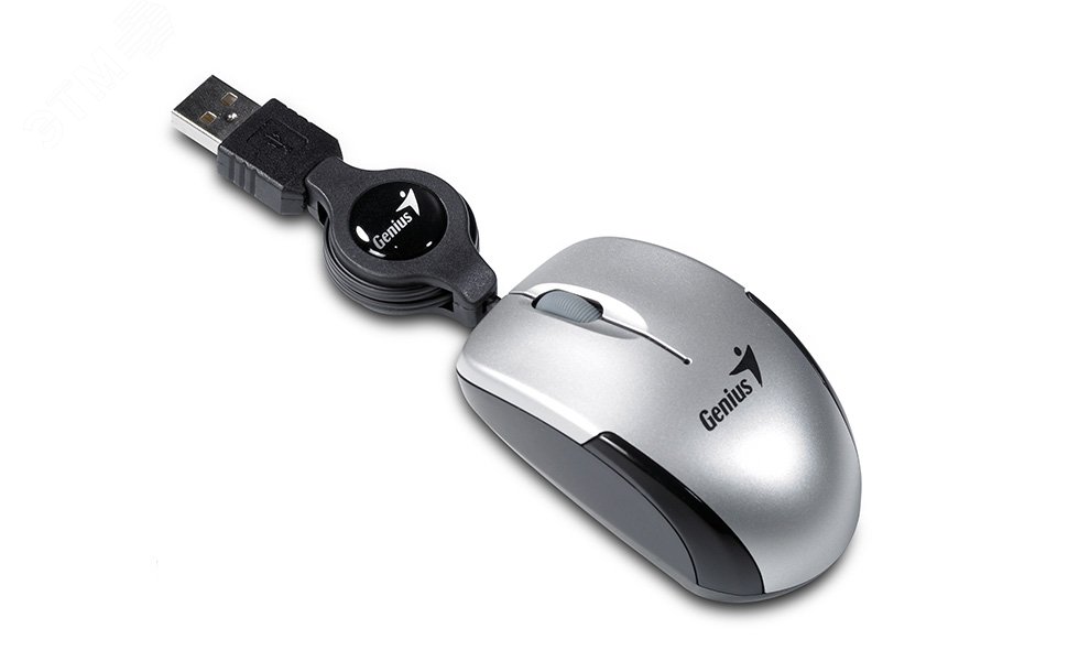 Мышь Micro Traveler super mini size, оптическая, USB, серебристый 31010017401 Genius
