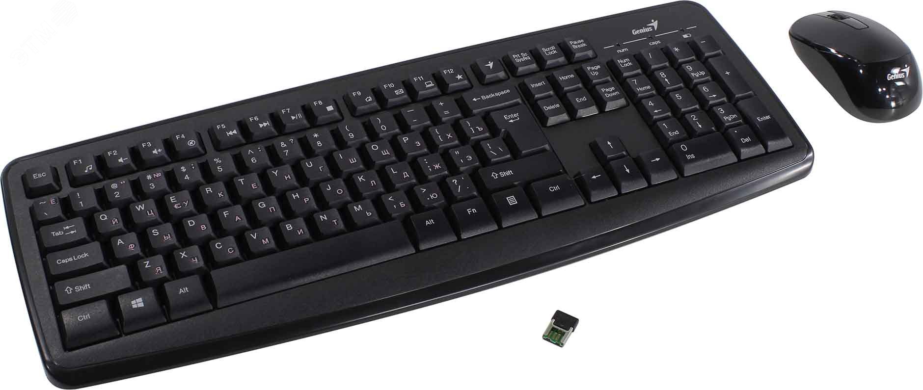 Комплект клавиатура + мышь беспроводной Smart KM-8101, черный 31340014402 Genius - превью