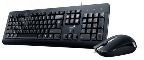 Комплект клавиатура + мышь KM-160 USB, черный 31330001430 Genius - превью 2
