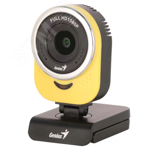 Веб-камера QCam 6000 1920x1080, микрофон, 360град, USB 2.0, желтый Genius