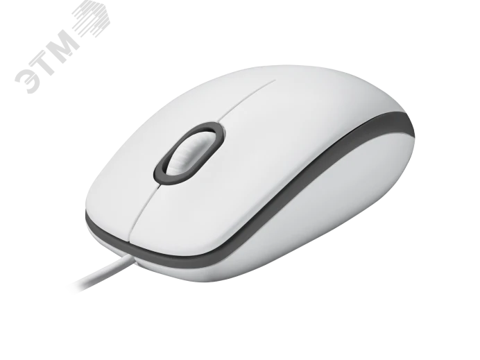 Мышь проводная M100, 1000 dpi, USB-A, белый 910-006764 Logitech - превью 3
