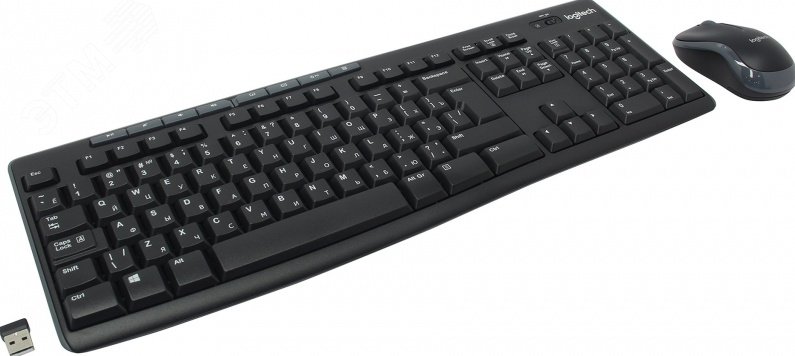 Изображение товара Комплект клавиатура + мышь беспроводной MK270 Ru layout, черный (шт)