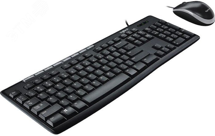 Комплект клавиатура + мышь MK200, Multimedia, USB, 1000dpi, черный 920-002694 Logitech - превью 4