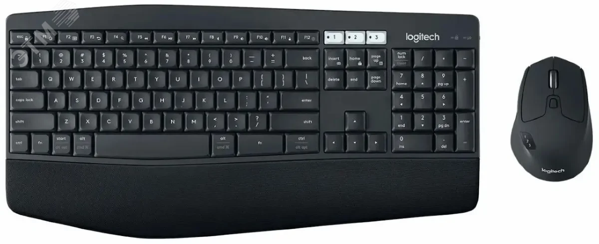 Изображение товара Комплект клавиатура + мышь беспроводной MK850, 112 клавиши, 1000 dpi, графит (шт)