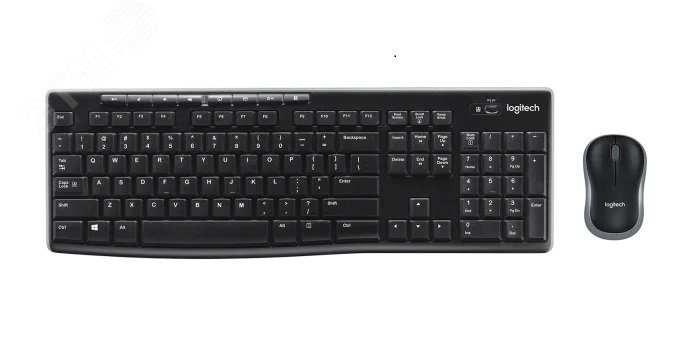 Комплект клавиатура + мышь беспроводной MK270, 112 клавиш, 1000 dpi, черный 920-004518 Logitech - превью
