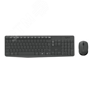 Комплект клавиатура + мышь беспроводной MK235, 101 клавиша, 1000 dpi, черный