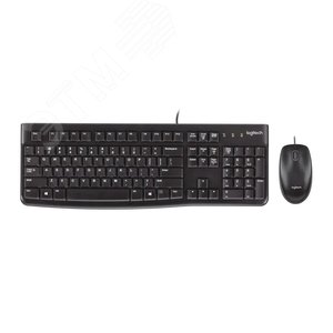 Комплект клавиатура + мышь проводной MK120, 104 клавиши, 1000 dpi, USB-A, черный