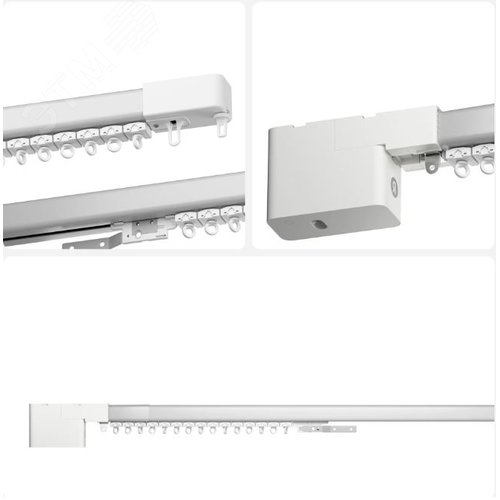 Изображение товара Умный карниз для штор Яндекс, длина 1,8-3м, работает с Алисой, Zigbee, YNDX-00591 (шт)