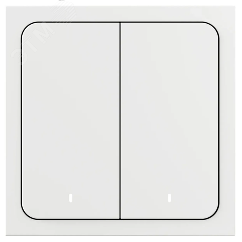 Изображение товара Выключатель умный проводной двухклавишный белый Яндекс, YNDX-00532 (шт)