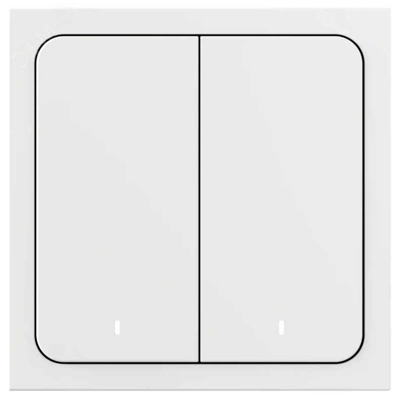 Изображение товара Умный двухклавишный проводной выключатель Yandex YNDX-00532 белый