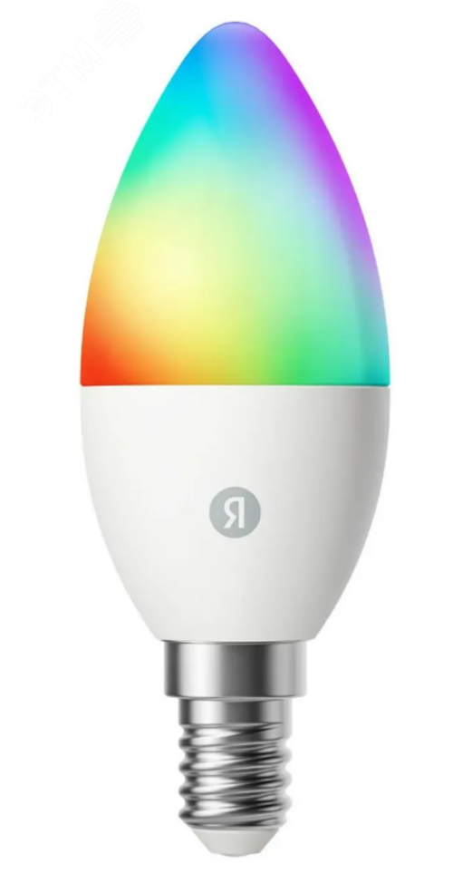 Изображение товара Умная RGB-лампочка Yandex E14 с Wi-Fi и голосовым управлением
