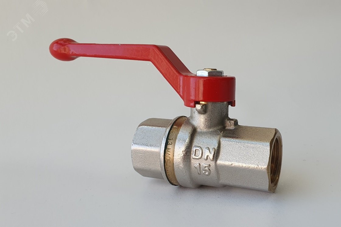 Кран шаровый латунный BVR-R PN40 DN15 ручка-рычаг артикул 065B8207R ...