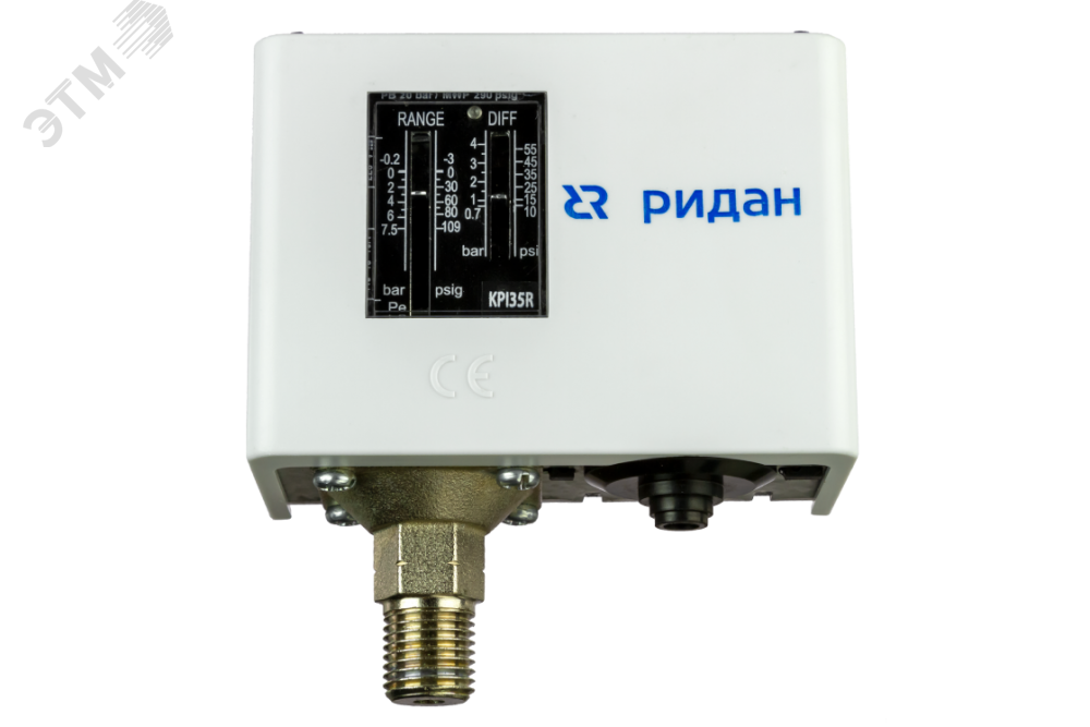 Изображение товара Реле давления KPI 36R, диапазон настройки 2...14 бар, дифференциал 1…4 бар, штуцер G1/4А, автоматический сброс (шт)