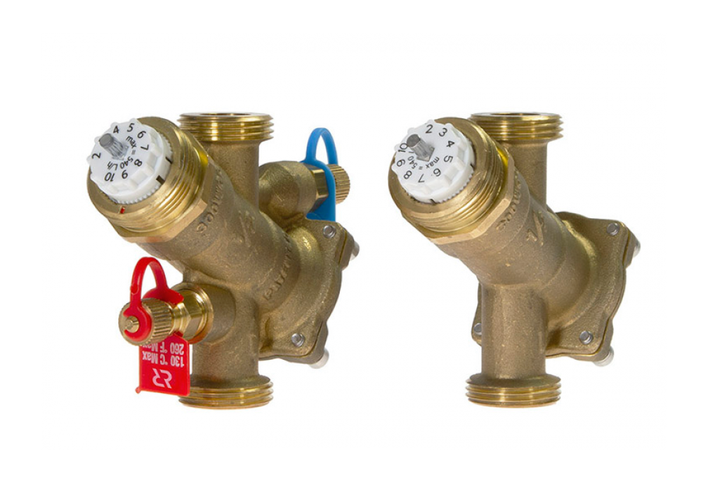 Клапан комбинированный балансировочный AQT-R DN15LF, с ниппелями, наружная резьба 3/4