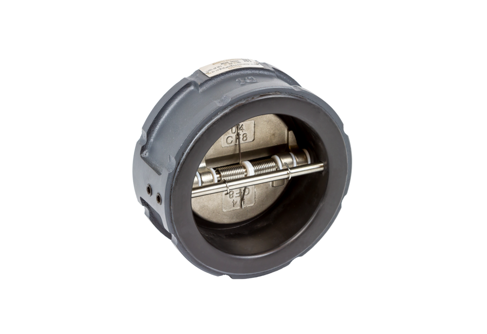Затвор обратный - ЗОД PN16 DN 400, межфланцевый двустворчатый корпус чугун GGG40 c EPDM покрытием, пластины чугун с антикор