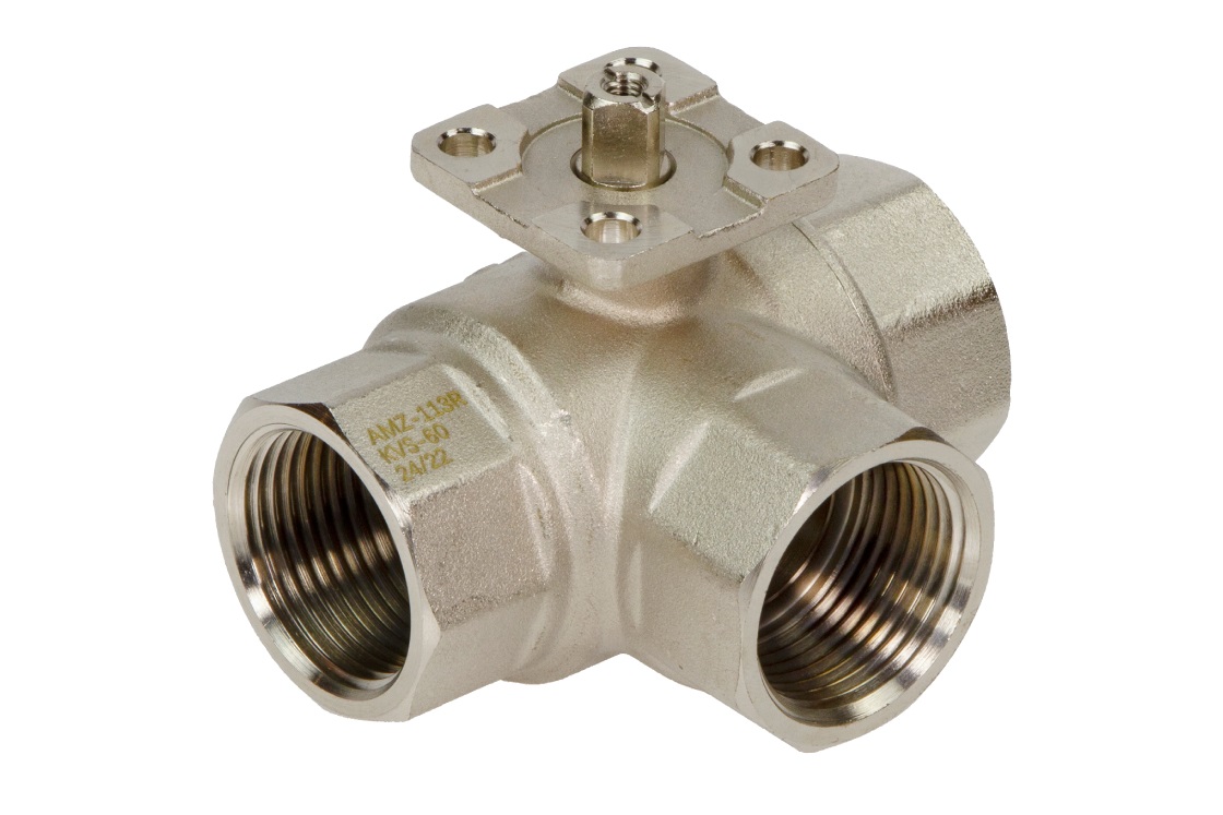 Кран шаровой AMZ-112R PN25, DN50, KVS243 с электроприводом AMB-162R 24В, 60с/90