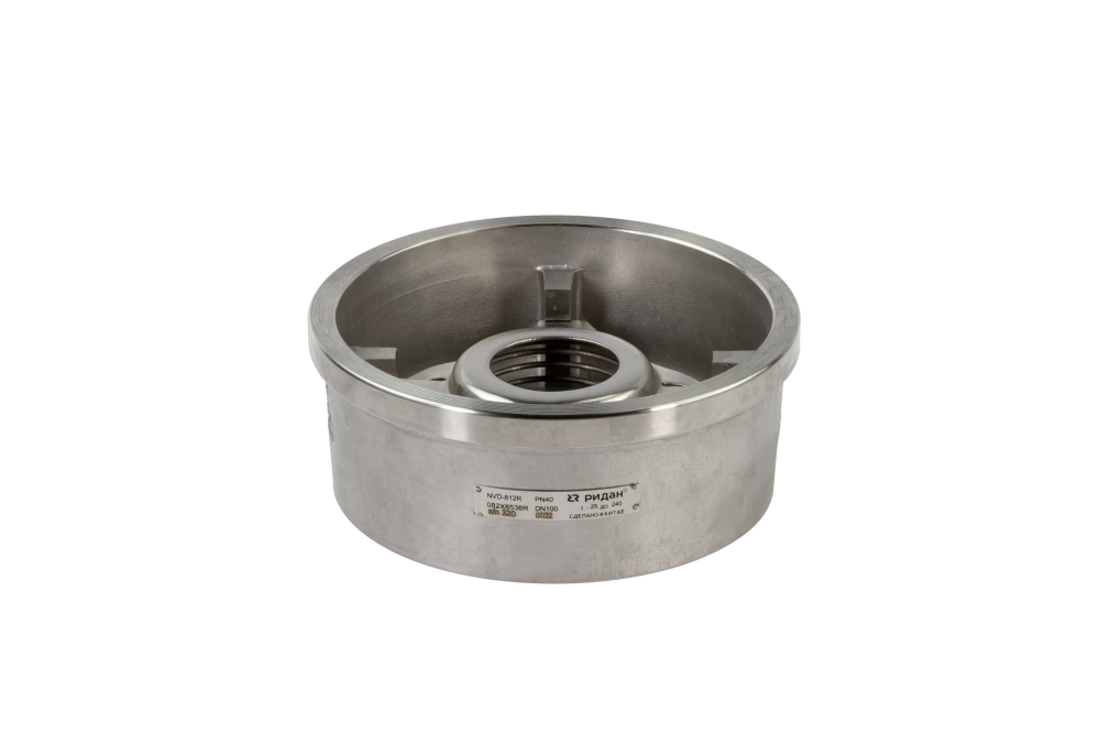 Клапан обратный межфланцевый пружинный тарельчатый NVD-812R, PN40, DN65, AISI 316