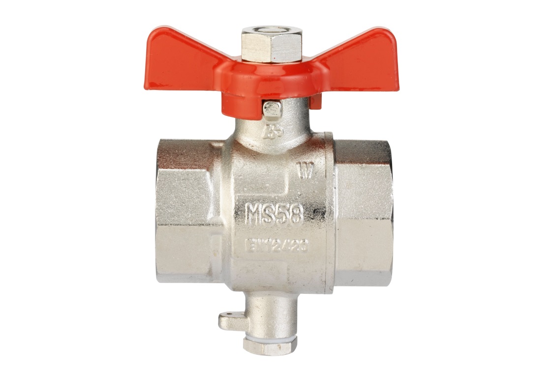 Кран шаровой  Ду20 для монтажа термодатчика