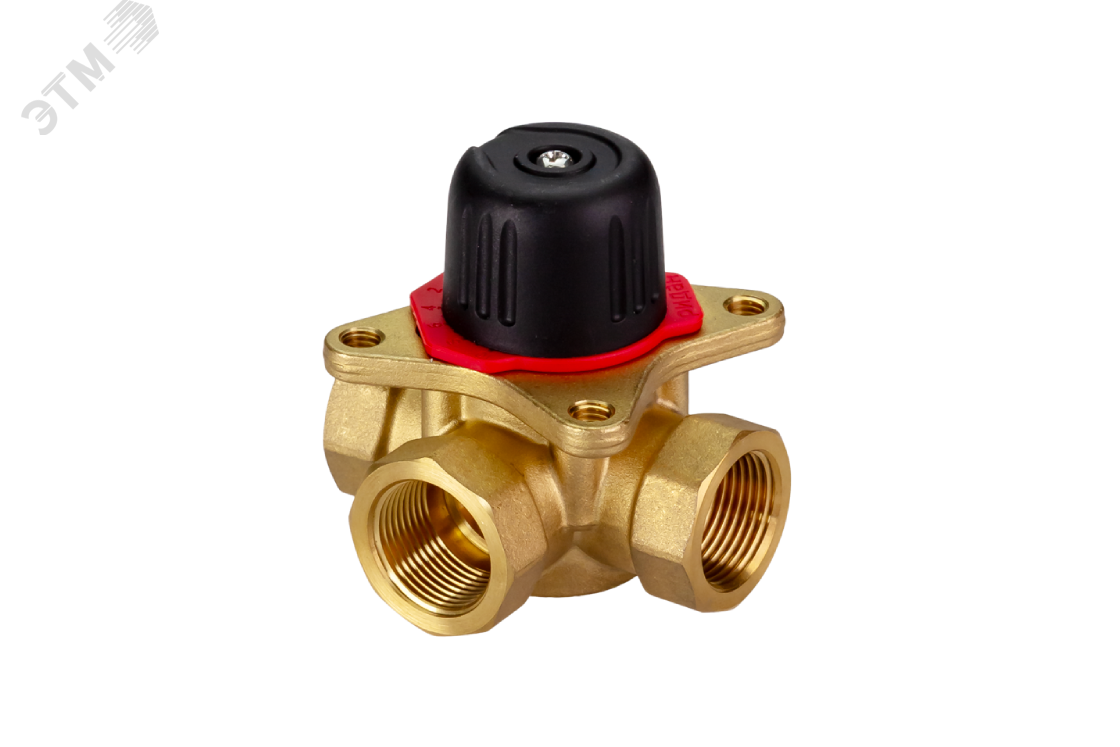 Изображение товара Клапан регулирующий поворотный HRB-3R PN10 DN20 латунь трехходовой