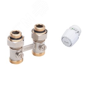 Изображение товара Комплект для подключения радиатора прямой 1/2' узел нижнего подключения LV-KB и термоголовка TR 74 (шт)