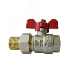 Изображение товара Кран шаровой BVR-FR ГОСТ Р 59553 с накидной гайкой и ниппелем, DN32, PN40 (шт)