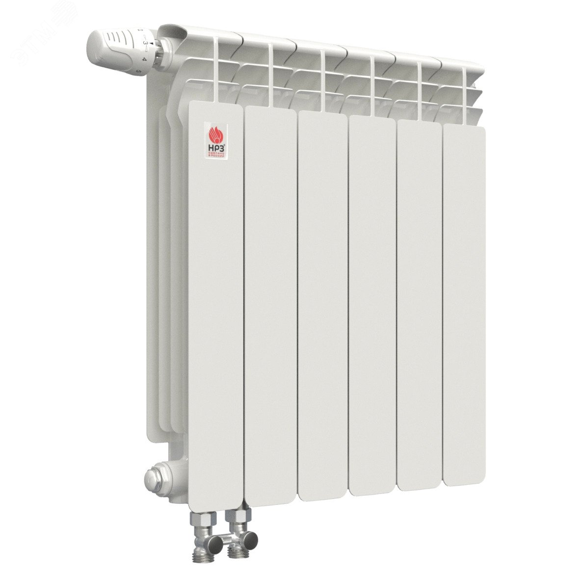 Изображение товара Радиатор ПРОФИ 500/100/3 — нижнее подключение, 591 м2, 500×240×100 мм