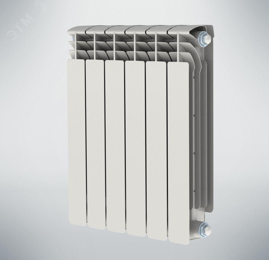 Радиатор биметаллический секционный 500/100/6 боковое подключение NRZRB5001002006 НРЗ