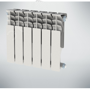 Изображение товара Радиатор алюминиевый секционный ЛЮКС 350/100/20 боковое подключение 2440Вт (шт)