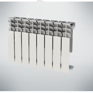 Изображение товара Радиатор алюминиевый секционный Люкс 500/100/6 боковое подключение 1110Вт (шт)