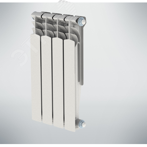 Изображение товара Радиатор алюминиевый секционный Люкс 350/100/8 боковое подключение 976Вт (шт)