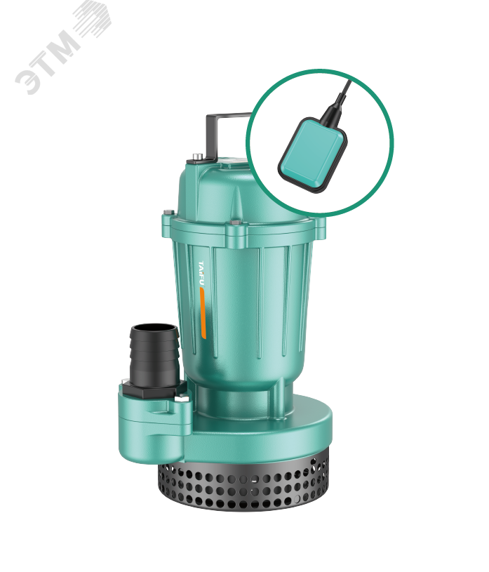 Изображение товара Дренажный насос TPS750A 750Вт чугун с поплавком от Pumpman для чистой и загрязненной воды