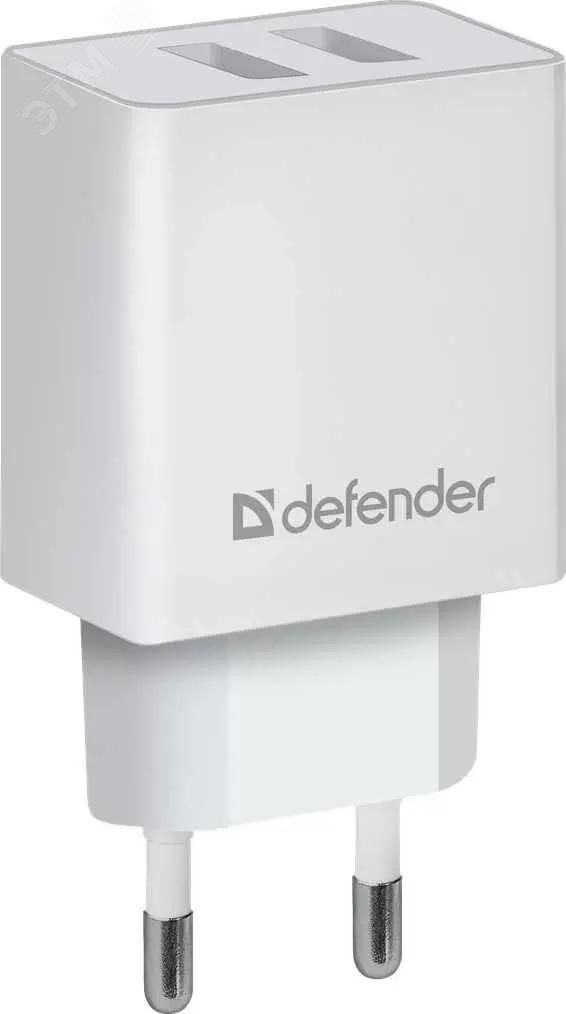 Изображение товара Сетевое зарядное устройство Defender UPA-22 2 USB 5V 2.1A белое