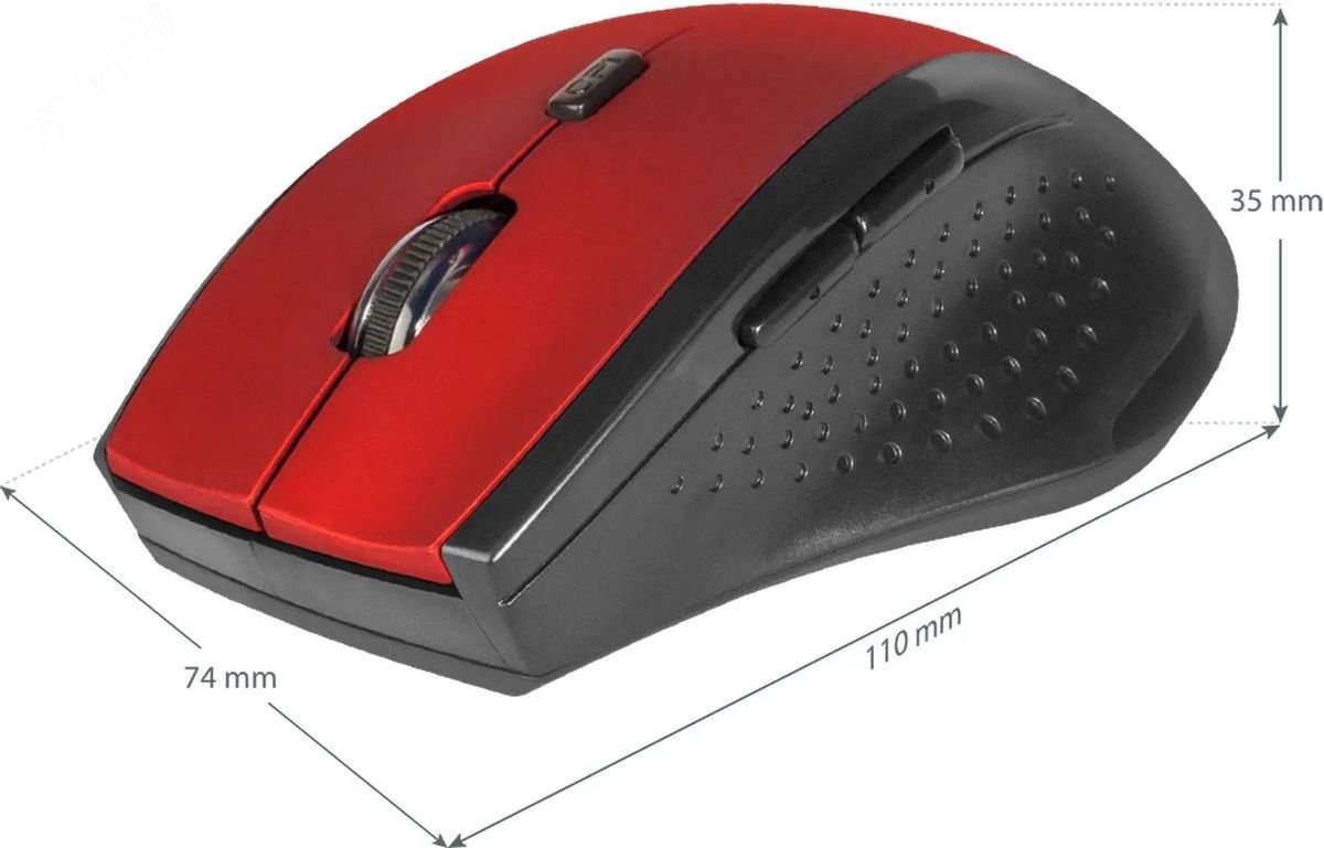 Мышь беспроводная Accura мм-365 800-1600 dpi, 6 кнопок, красный 52367 Defender - превью 4
