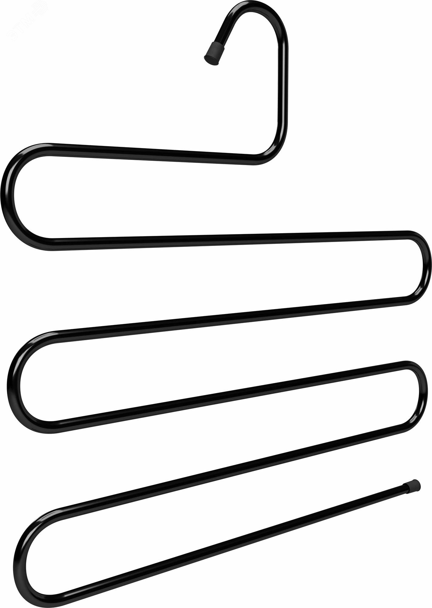 Изображение товара Вешалка для одежды CLH-206 черная для брюк металл 1шт