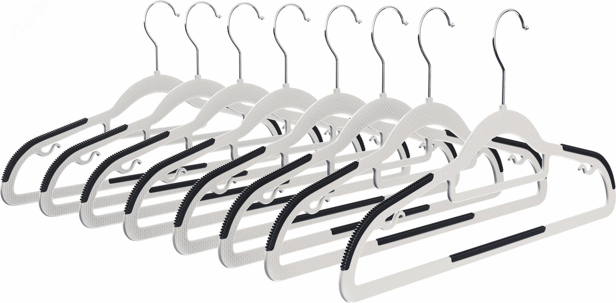 Изображение товара Набор вешалок для одежды Defender CLH-215 серый 10 шт пластиковые 42 см