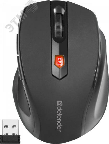Изображение товара Беспроводная мышь Ultra MM-315 800-1600 dpi 6 кнопок черная Defender