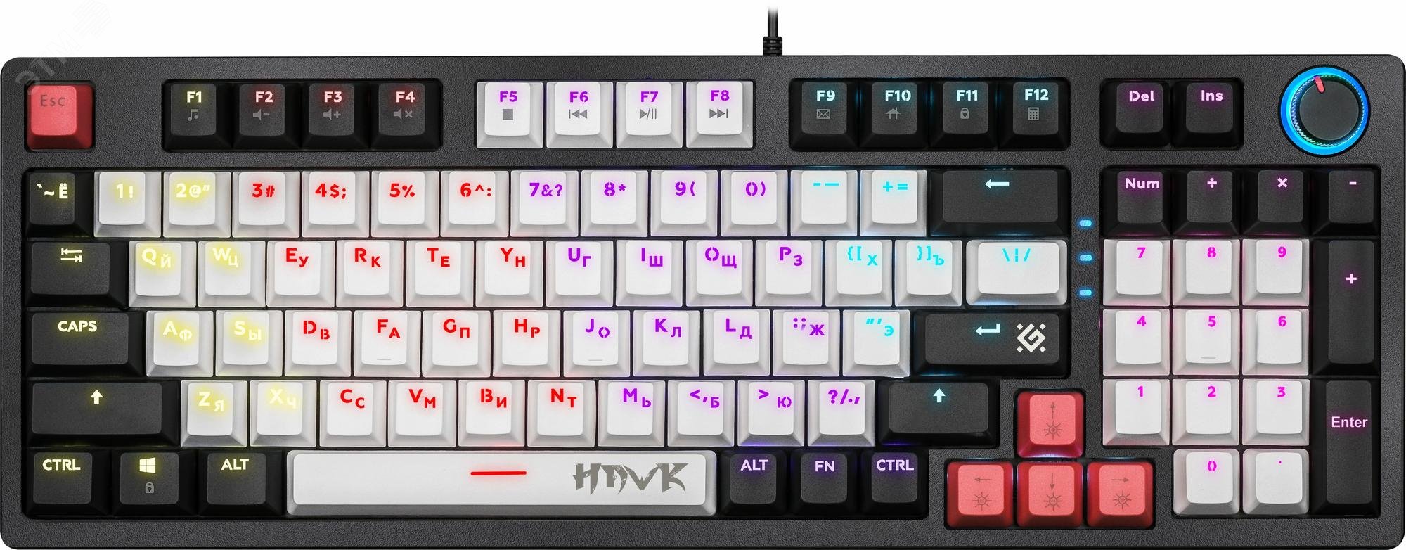 Изображение товара Клавиатура механическая Hawk GK-418 RU,радужн,97кн,1,5м,крас.свитч (шт) Изображение товара Клавиатура механическая Hawk GK-418 RU,радужн,97кн,1,5м,крас.свитч (шт)